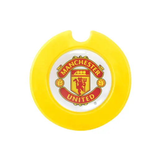 Round License Disc With Domed Sticker - Yellow